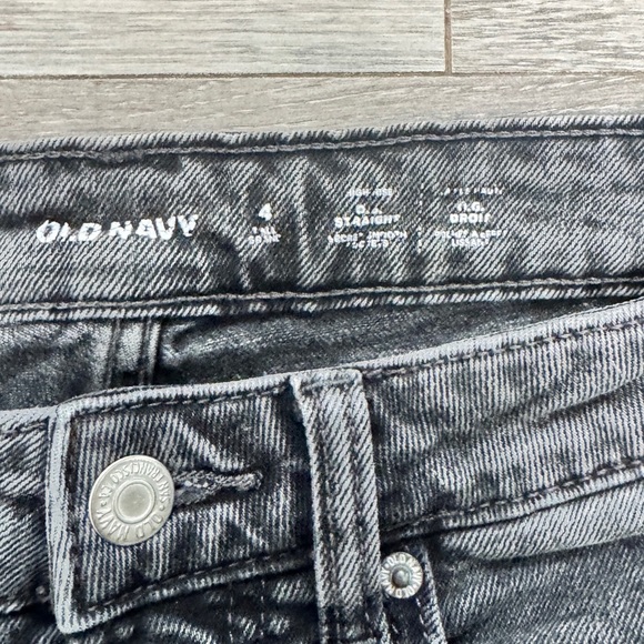 Old Navy Women's Straight Leg Jeans - Charcoal - Picture 2 of 4